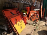 Lot of asst road construction signs