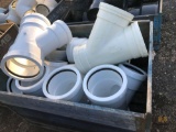 8 pc White 8/ 6 inch wyes (3 brand new) PVC Pipe