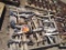 Skid Lot of (7) Assorted Ratcheting and (7) Lever Style Chain Binders