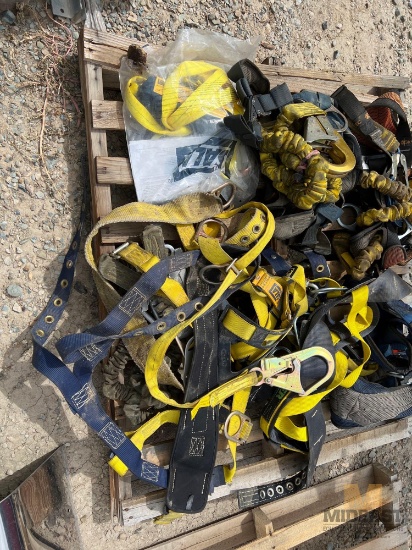 Skid Lot of (5) SALA Fall Protection Harnesses and Lanyards