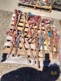 Skid Lot of (20) Assorted Lever Style Chain Binders Assorted Sizes and Manufacturers
