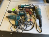 Makita Grinder, Drill and Angle Drill. Milwaukee Drill