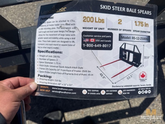 Skid Steer Bale Spears