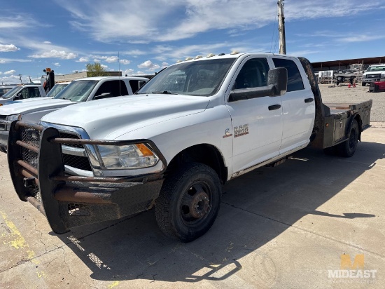 2015 Dodge Ram 3500 Crew Cab Flat Bed Utility Truck