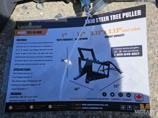 New Skid Steer Tree Puller Attachment