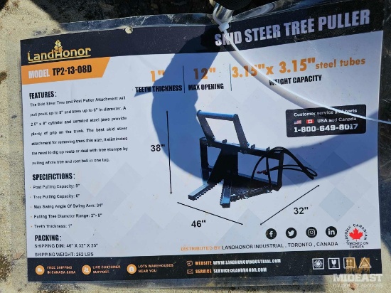 New Skid Steer Tree Puller Attachment
