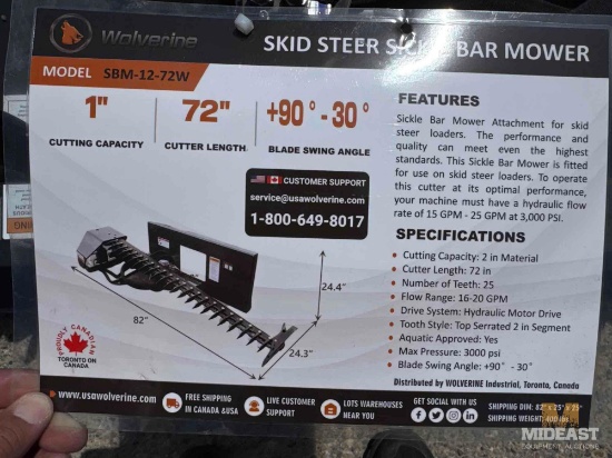 Skid Steer Sickie Bar Mower