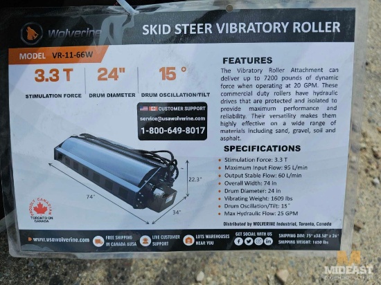 Skid Steer Vibratory Roller