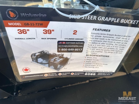 Skid Steer Grapple Bucket