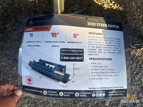 Skid Steer Ripper Attachment