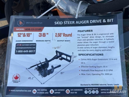 New Wolverine Auger Drive and Bits