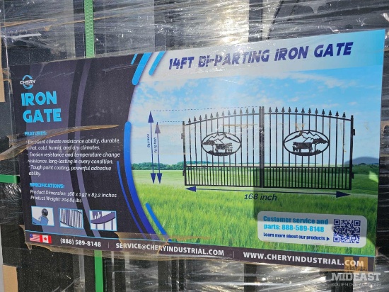 14ft Bi-Parting Iron Gate new
