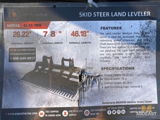 Wolverine Skid Steer Land Leveler
