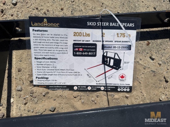 Skid Steer Bale Spears