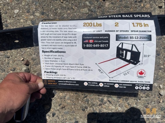 Skid Steer Bale Spears