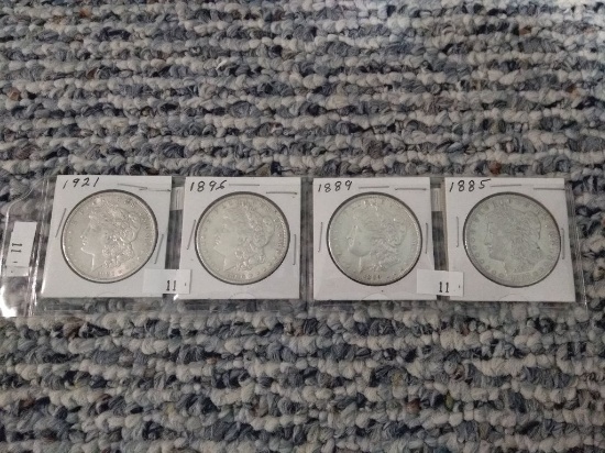 4 Morgan Silver Dollars