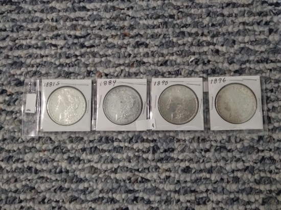 4 Morgan Silver Dollars