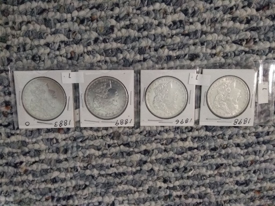 4 Morgan Silver Dollars