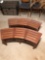 2 Curved wooden benches