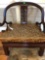 Chinese Wooden vintage chair, cushion, decorative wood backed, rose wood (hardwood)