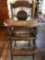Vintage wooden high chair, adjustable food plate, 38