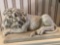 2 Decorative resin mantle male lions 17â€x 8â€x 9â€