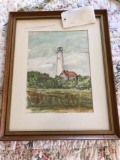14â€x 18â€ Lighthouse at Fenwick drawing