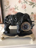Bombay elephant clock 9â€ tall