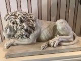 2 Decorative resin mantle male lions 17â€x 8â€x 9â€