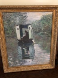 Claude Monet The Studio Boat print 21â€x 24â€