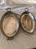 2 copper serving trays