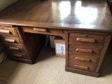 55 inches x 32 inches wooden office desk