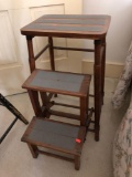 Folding kids wooden high chair, excellent condition