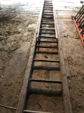 25 foot heavy duty wooden ladder, 12 foot aluminum ladder