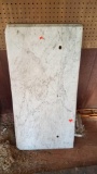 Marble top, 20 in. by 40 in. With 2= 3/4 in. holes