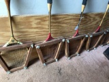 5 wooden badmitten racquets
