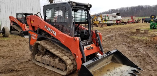 2014 Kubota SLV 75-2 (3405 Hrs) Cab With Tracks