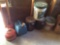 Gas and kerosene cans and 5 gallon buckets