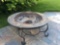 Patio fire pit with spark guard screen