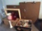 Large clip boards, misc. vases and glassware