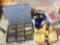 Organizers, 165 foot tape measure, pry bar, nail bag and level