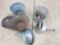 Galvanized buckets, funnel, watering can, coal bucket