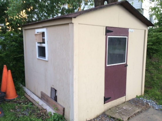 7 ft x 7 storage shed with shingle roof