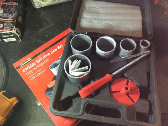 New carbide grit hole saw set