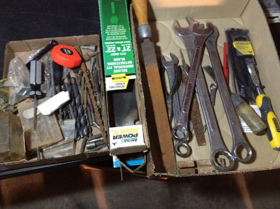 chisels,  files, drill bits and nut drivers