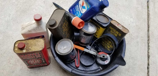 Miscellaneous oils and filter wrenches