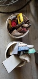 2 buckets masonry tools