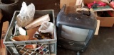 Bolts, screws, drill bits, TV