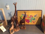 Carved giraffes and state quarters
