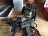 Two electric drills and router
